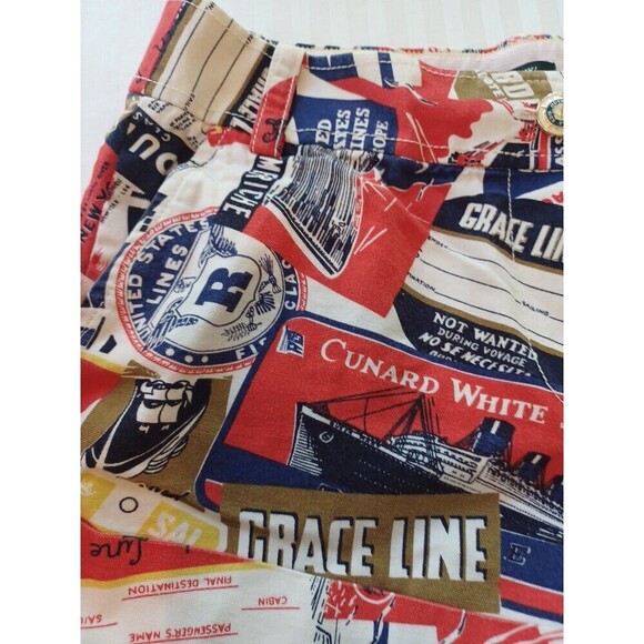 J. Crew cruise ship shorts womens 4 vacation boat retro travel patches RARE - Picture 5 of 10